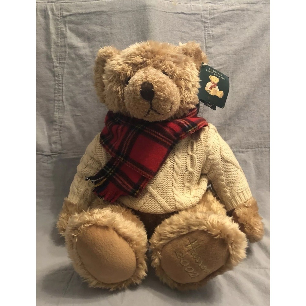 🧸Original 2002 Harrods Christmas Bear Complete with‎ Tags 🧸